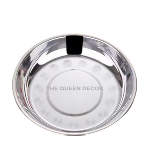 New Arrival Stainless Steel Metal Plated Round Shape Shinny Polished Charger Plate Home <b>Wedding</b> Party <b>Table</b> <b>Top</b> Accent - Product Image 1