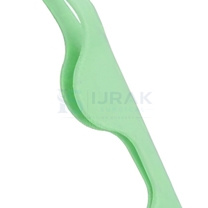 Pince à épiler chirurgicale de précision Ijrak en acier inoxydable 10 mm à pointe lisse pour extensions de cils et application de maquillage des yeux - Product Image 2