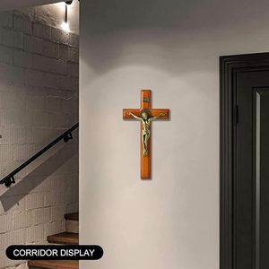 Cruz de Madera Natural, Económica, Hecha a Mano, Cruz Cristiana para Decoración de Pared, Sala de Oración e Iglesia, y para Regalo - Product Image 3
