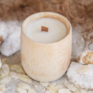 Artisanat en bambou, bougies naturelles faites sur mesure au Vietnam, pot à bougie de luxe pour décorer les tables. - Product Image 3