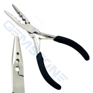 Professional 6.5 Inch <b>Long</b> <b>Nose</b> 3 Hole Flat Mouth Hair Extension Pliers for Micro Rings & Nano Beads Crimping - Product Image 6