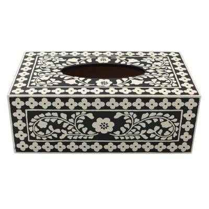 Caja de pañuelos decorativa tradicional hecha a mano con incrustaciones de hueso, muy demandada, para utensilios de cocina, estilo caricatura. - Product Image 2