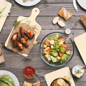 Planche à découper en bois pour l'artisanat, petites planches à charcuterie en vrac avec poignées, palettes en bois brut non finies - Product Image 2