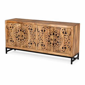 Excellent Quality Handmade Modern Solid Wood Farmhouse <b>Sideboard</b> Cabinet Large <b>Storage</b> Capacity Dining Room Living Room Hotel - Product Image 2
