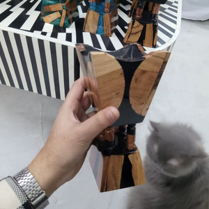 Nouveau brûleur d'encens pour la maison en bois et résine époxy, Bakhoor pour le Ramadan, brûleur d'Oud arabe - Product Image 1