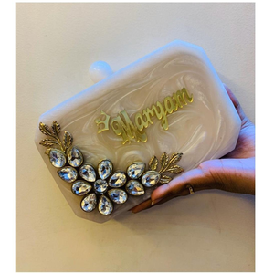 Handmade High Vintage Metal Clutch for Women Mid Century Trending Quality Hand Clutch Bag for Evening Bag Wedding <b>Bridal</b> Shower - Product Image 2