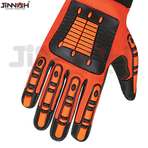 Gants de mécanicien en cuir de haute qualité fabriqués au Pakistan, dernier design, double paume, anti-coupure et antidérapants. - Product Image 5