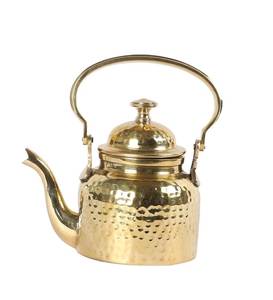 หม้อกาแฟทองเหลืองวินเทจพร้อมพวยกาแบบยาว ดีไซน์ทนทานสำหรับดื่มชา - Product Image 4