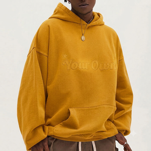 Men Contemporary Oversized <b>Hoodie</b> Premium Heavyweight Hooded Sweatshirt Cotton Blend Casual Urban Fashion Wear - Product Image 1