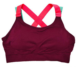Soutien-gorge de sport pour femmes, bretelles croisées à l'avant, maintien moyen, fabriqué au Pakistan, anti-UV, séchage rapide, tissu respirant pour l'entraînement et la course à pied - Product Image 1