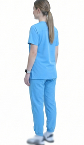 Nurse Uniform <b>Doctor</b> Scrub <b>Set</b> \ Women Short Sleeve Nurse Scrub <b>Sets</b> Scrub Top Jogger Pants \ Hospital Staff Scrub <b>Set</b> - Product Image 4