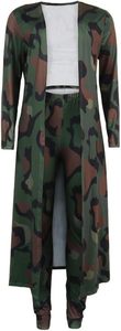 Conjuntos de 2 Piezas de Cárdigan Largo Estampado de Moda para Mujer, Conjunto de Abrigo de Manga Larga y Pantalones - Product Image 5