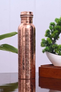 Botella de cobre impresa, botella de cobre antigua, botella de cobre india, botella de cobre tradicional para agua, botella de cobre para la salud - Product Image 3