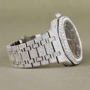 Antique Round Cut Moissanite <b>Diamond</b> <b>Watch</b> Hip Hop Fancy <b>Watch</b> Latest Design Unique <b>Watch</b> Men's Accessories - Product Image 5