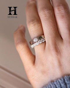 Luxury Men's Tension Set Lab Grown Diamond Ring 18K White Gold GIA/IGI Certified Round Brilliant Cut Diamond Engagement Band - Product Image 6