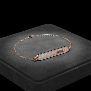 สร้อยข้อมือทองคำประดับเพชรคลาสสิกคุณภาพพรีเมียม ดีไซน์โซ่ปรับได้ สำหรับผู้หญิง สง่างาม คลาสสิกเหนือกาลเวลา ของขวัญวันครบรอบ - Product Image 6