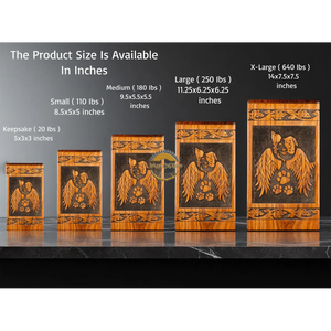 Urne funéraire artisanale en bois naturel pour cendres, motif guitare de musicien, boîte à cendres artistique, souvenir commémoratif par AYAANS - Product Image 3