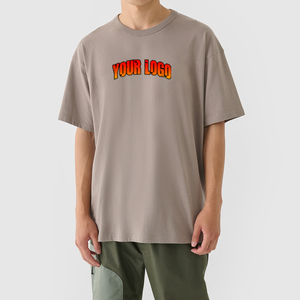 เสื้อยืดคอตตอนโอเวอร์ไซส์คุณภาพสูงสำหรับผู้ชาย แบบหนาพิเศษ สกรีนโลโก้ได้ตามสั่ง สไตล์วินเทจ ลุคล้างสี ทรงหลวม ไหล่ตก - Product Image 4