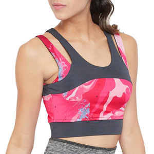 Soutien-gorge de sport coloré et élégant, taille haute, en Spandex et Nylon, très populaire, idéal pour le fitness et les activités sportives, le meilleur soutien-gorge de sport personnalisé pour femme. - Product Image 1
