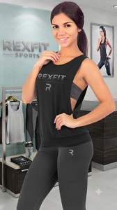 เสื้อกล้ามออกกำลังกายผู้หญิง REXFITSPORTS 2026 แบบสั่งทำพิเศษ ทรงหลวม ระบายอากาศได้ดี เหมาะสำหรับฟิตเนส โยคะ และกีฬา - Product Image 3
