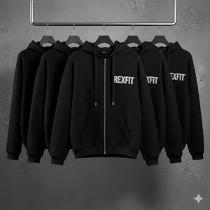 Nouveau style streetwear : Sweat à capuche épais effet délavé, broderie appliquée personnalisée, strass sur toute la surface, fermeture éclair, prix abordables - Product Image 5