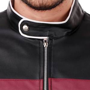 แจ็คเก็ตหนังผู้ชายทรงปกติ รุ่น Heavyweights Comfortable Fresh Piece คุณภาพพรีเมียม หนัง PU สไตล์ไบค์เกอร์ - Product Image 6