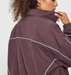 Wholesale Women's Tracksuit Set Full Length <b>Jacket</b> & Joggers With <b>White</b> Piping Breathable & Lightweight Sporty Style Windbreaker - Product Image 3