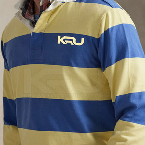 Maillot de rugby pour homme de haute qualité, respirant, en tissu 100% polyester, nom de l'équipe personnalisé sur le devant, confortable pour les activités de plein air - Product Image 3