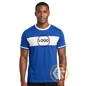 T-shirts à manches courtes pour hommes en jersey 100% coton, col rond, imprimé par transfert thermique, respirant, séchage rapide, coupe classique, tissu 300g - Product Image 1