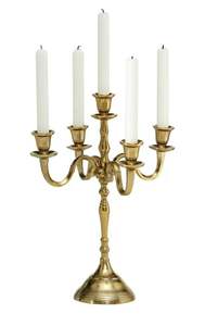 Decoración para mesa de banquete, candelabro dorado brillante, candelabro de metal pulido, candelabro artístico, candelabro de diseño - Product Image 4