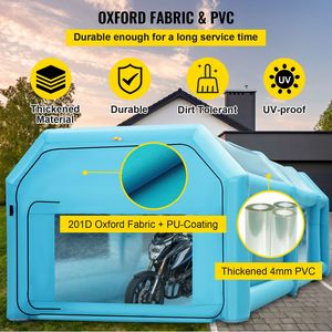 Cabina di Verniciatura Gonfiabile Portatile 23x13x8ft con Illuminazione a LED, Tenda per Verniciatura Auto con Sistema di Filtraggio dell'Aria e 2 Soffiatori, Versione Aggiornata per Essiccazione - Product Image 3