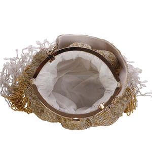 Bridal Potli Bag <b>Wedding</b> Beaded Handmade Fashion Evening <b>Clutch</b> Party Nylon Lining Portable Durable - Product Image 5