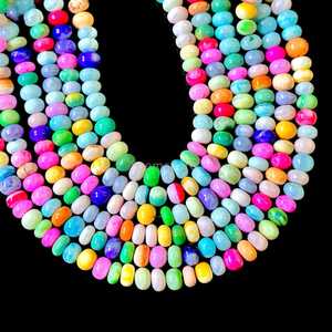Cuentas redondas lisas de ópalo multicolor de 8 mm, cuentas de ópalo natural arcoíris, cuentas redondas sueltas para la fabricación de joyería. - Product Image 6