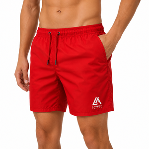 Shorts de Baño de Secado Rápido Personalizados para Hombre |   Traje de Baño Ligero de Cintura Media, 100% Poliéster, con Bolsillos con Cordón Ajustable |   Se Aceptan Pedidos OEM/ODM - Product Image 2