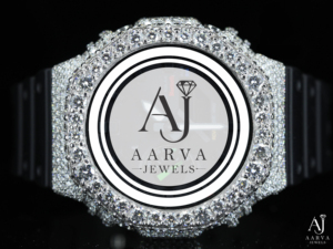 Montre mécanique automatique Aarva Jewels Iced Out en acier inoxydable, style hip-hop, diamants, bijoux de luxe pour homme - Product Image 6