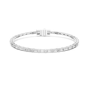 Sparkle Moissanite Diamond Bracelet with Emerald Cut <b>Stones</b> for Daily and Party Wear Available at Wholesale Price - Product Image 4