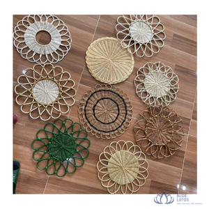 TOP SELLER | Rattan Eco-Friendly <b>Placemat</b> <b>Coaster</b> Handwoven Heat Insulation Mat Non for Waterproof Customizable Shape Table Mat - Product Image 1