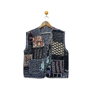Autumn Bohemian Style Sleeveless Eco-Friendly Reversible Quilted <b>Jacket</b> Handmade Vintage <b>Kantha</b> High Quality Cotton Floral - Product Image 1