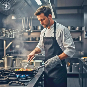 Ensemble Tablier et Moufles de Cuisson – Cadeau Idéal pour la Cuisine, la Pâtisserie et la Grillade – Moufles Résistantes à la Chaleur, Support de Casserole, Tablier de Chef Ajustable Unisexe – Usage Quotidien - Product Image 4