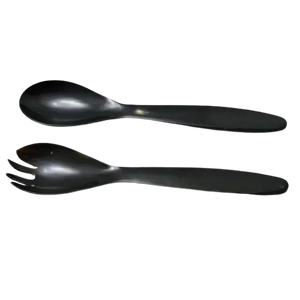 Luxe Bovine Flatware Tabletop Dinnerware Horn Salad <b>Server</b> or Salad Spoons Home & Restaurant Flatware Cutlery Gift Set - Product Image 4