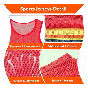 Maillots d'entraînement en mesh, gilets de match, dossards de football et de soccer légers et respirants pour jeunes et adultes - Product Image 2