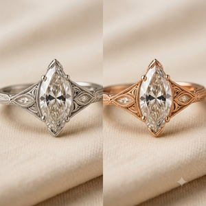 Anillo de halo Art Déco con diamante marquesa de 2 quilates cultivado en laboratorio, estilo vintage, plata 925, para regalo nupcial, para fiestas de aniversario, amuleto. - Product Image 6