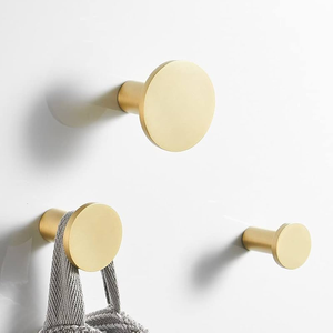 Brass <b>Hook</b> Hanger Clothes Coat Robe Hanger Wall <b>Hooks</b> Luxurious Decorative Brass <b>Hook</b> Wall Bathroom <b>Towel</b> Hanger - Product Image 1