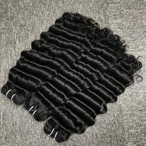 2023 vente chaude trame vague d'eau perruques de cheveux humains femmes noires avec crépus droite Jerry Curl vague naturelle crépus Curl Styles - Product Image 4