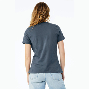Camisetas Holgadas de Poliéster/Algodón para Mujer, Tallas Grandes, Casuales, Lisas, con Logotipo Personalizado, Transpirables, Ecológicas, de Secado Rápido, Cuello Redondo - Product Image 3