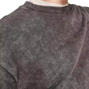 เสื้อสเวตเชิ้ตผ้าฝ้ายถักทรงโอเวอร์ไซส์ ยูนิเซ็กซ์ สีพื้น คอกลม ทรงปกติ แขนยาว สวมใส่สบายๆ สำหรับฤดูใบไม้ร่วง - Product Image 6