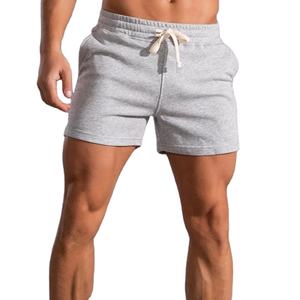 Shorts d'été décontractés pour hommes 100 % coton peigné, taille élastique, respirants, pour fitness, basketball, plage, sport, confortables et écologiques - Product Image 5