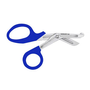 Tijeras de enfermería para traumatismos, de 5.5 pulgadas, azul real, de acero inoxidable alemán, para primeros auxilios, vendajes médicos de emergencia y corte utilitario - Product Image 2