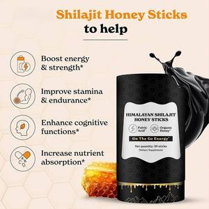 Bâtonnets de miel Shilajit OEM ODM, miel Shilajit naturel de l'Himalaya, riche en acide fulvique, pour la force et l'énergie. - Product Image 6