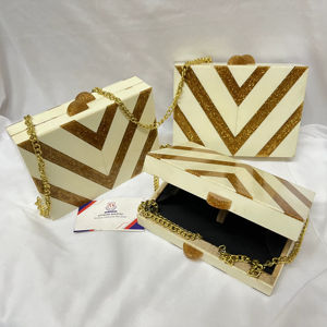 Artisan Collection High-Quality Handcrafted Resin <b>Box</b> Bag Latest 2026 Design, Perfect for <b>Bridal</b> Ladies Handbag Purse Wallet - Product Image 1